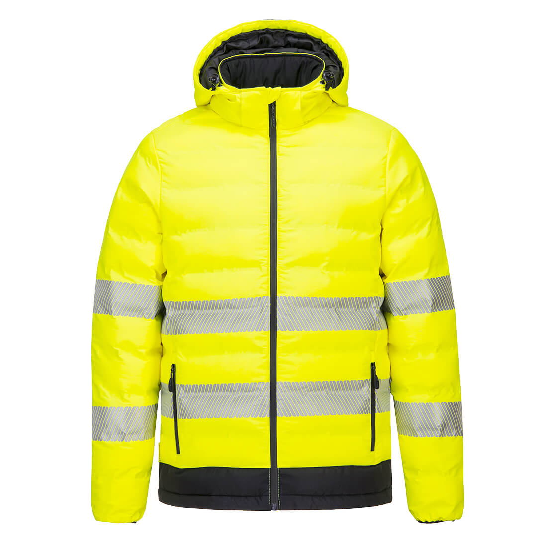 Portwest S548 Hi Vis Ultrasonic Heated Tunnel Jacket 1#colour_yellow-black
