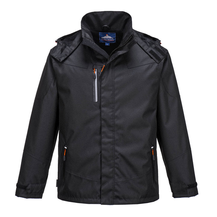 Portwest S555 Outcoach Jacket 1#colour_black 2#colour_black