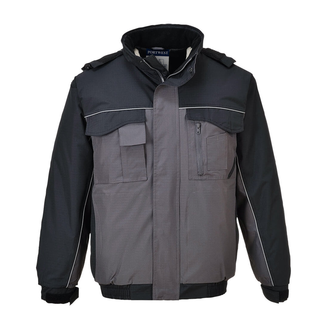 Portwest S561 RS Bomber Jacket 1#colour_black-grey