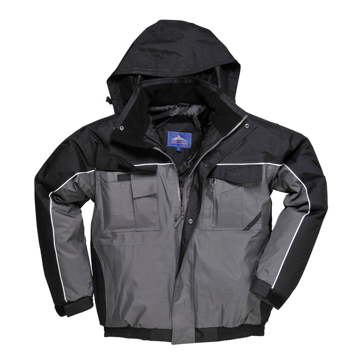 Portwest S561 RS Bomber Jacket 1#colour_black-grey 2#colour_black-grey