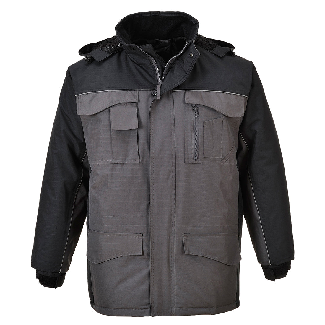 Portwest S562 RS Parka Jacket 1#colour_black-grey