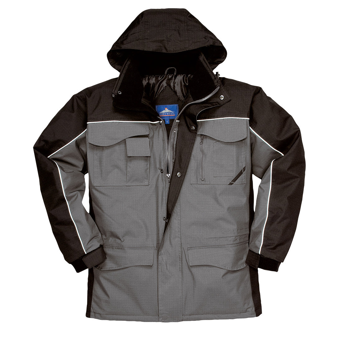 Portwest S562 RS Parka Jacket 1#colour_black-grey 2#colour_black-grey
