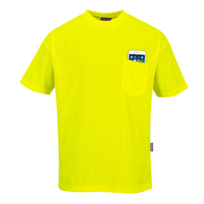 Portwest S578 Day-Vis Pocket Short Sleeve T-Shirt 1#colour_yellow