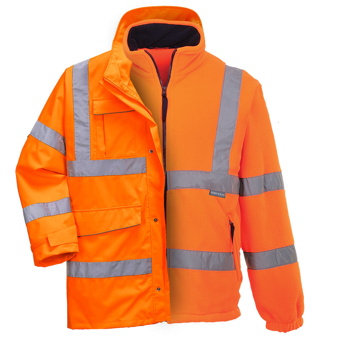 Portwest S590 Extreme Parka Jacket 1#colour_orange 2#colour_orange 3#colour_orange