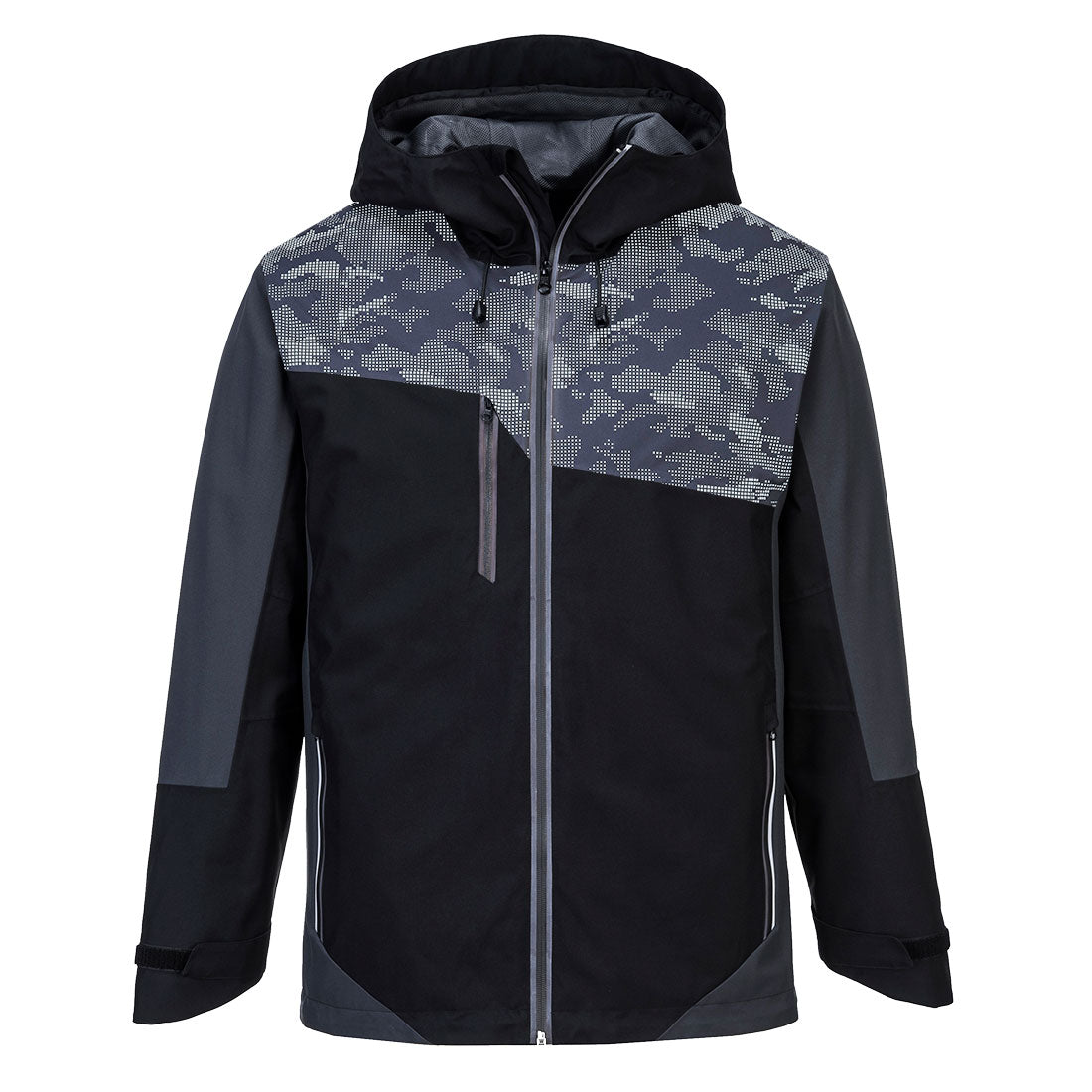 Portwest S601 Reflective Shell Jacket 1#colour_black-grey