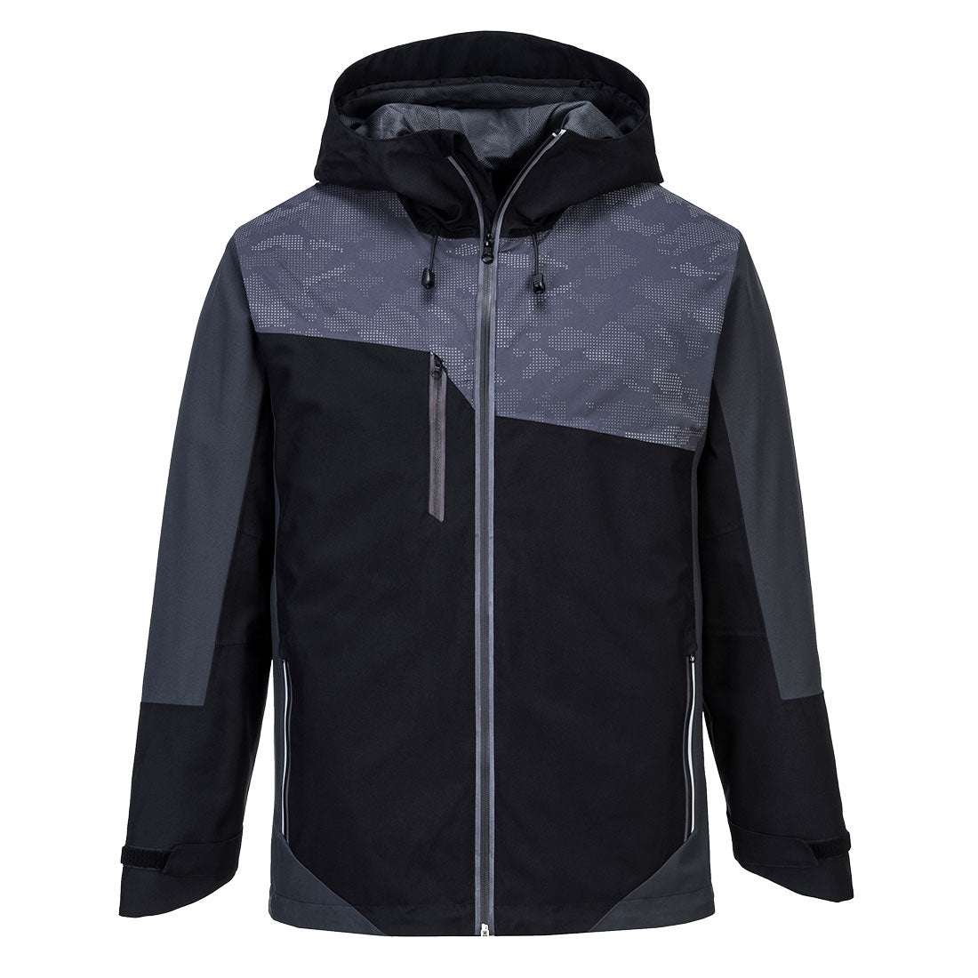 Portwest S601 Reflective Shell Jacket 1#colour_black-grey 2#colour_black-grey