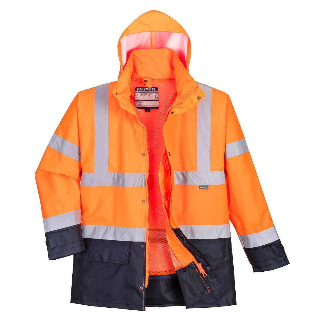 Portwest S768 Hi Vis Executive 5-in-1 Jacket 1#colour_orange-navy