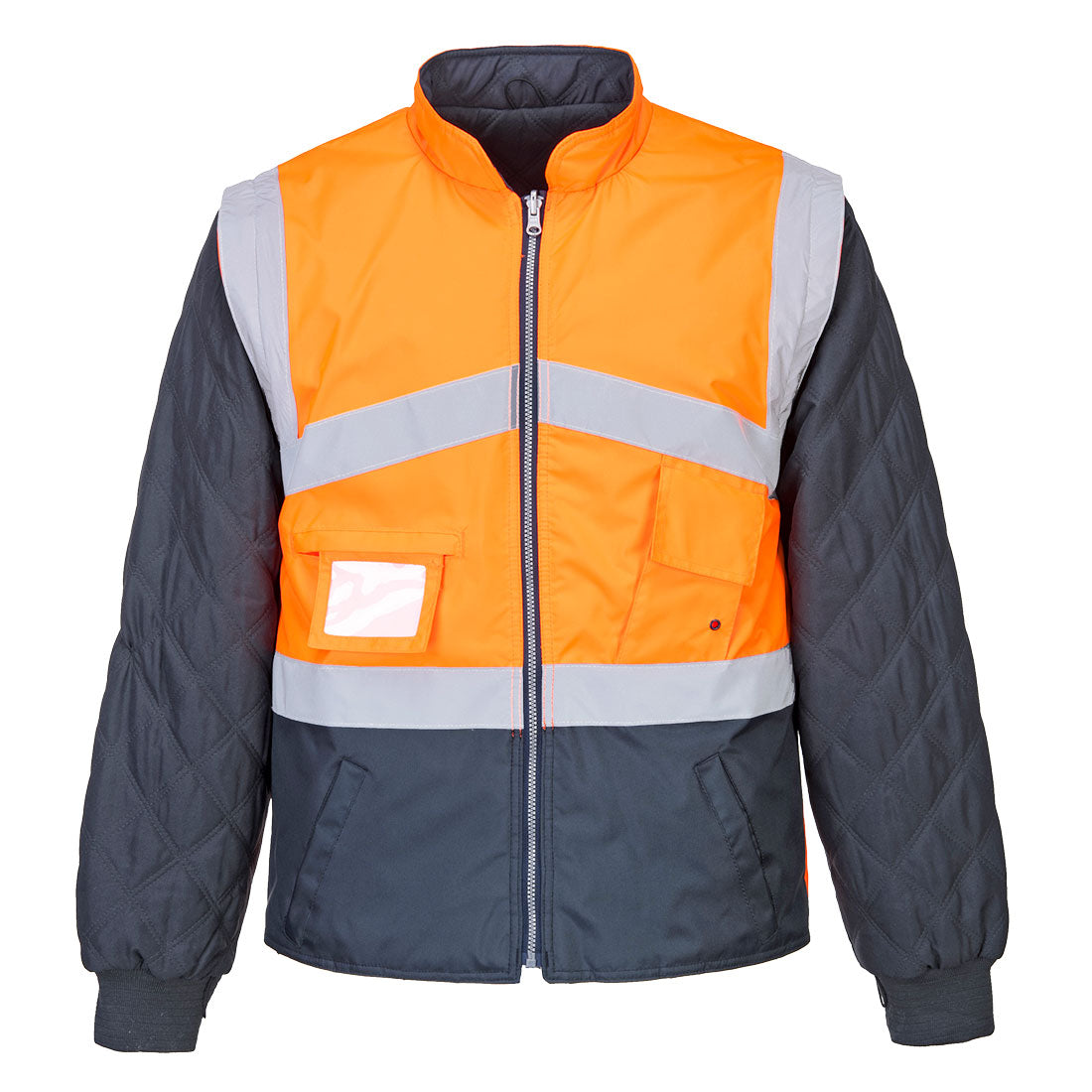 Portwest S769 Hi Vis 2-Tone Jacket - Reversible 1#colour_orange-navy