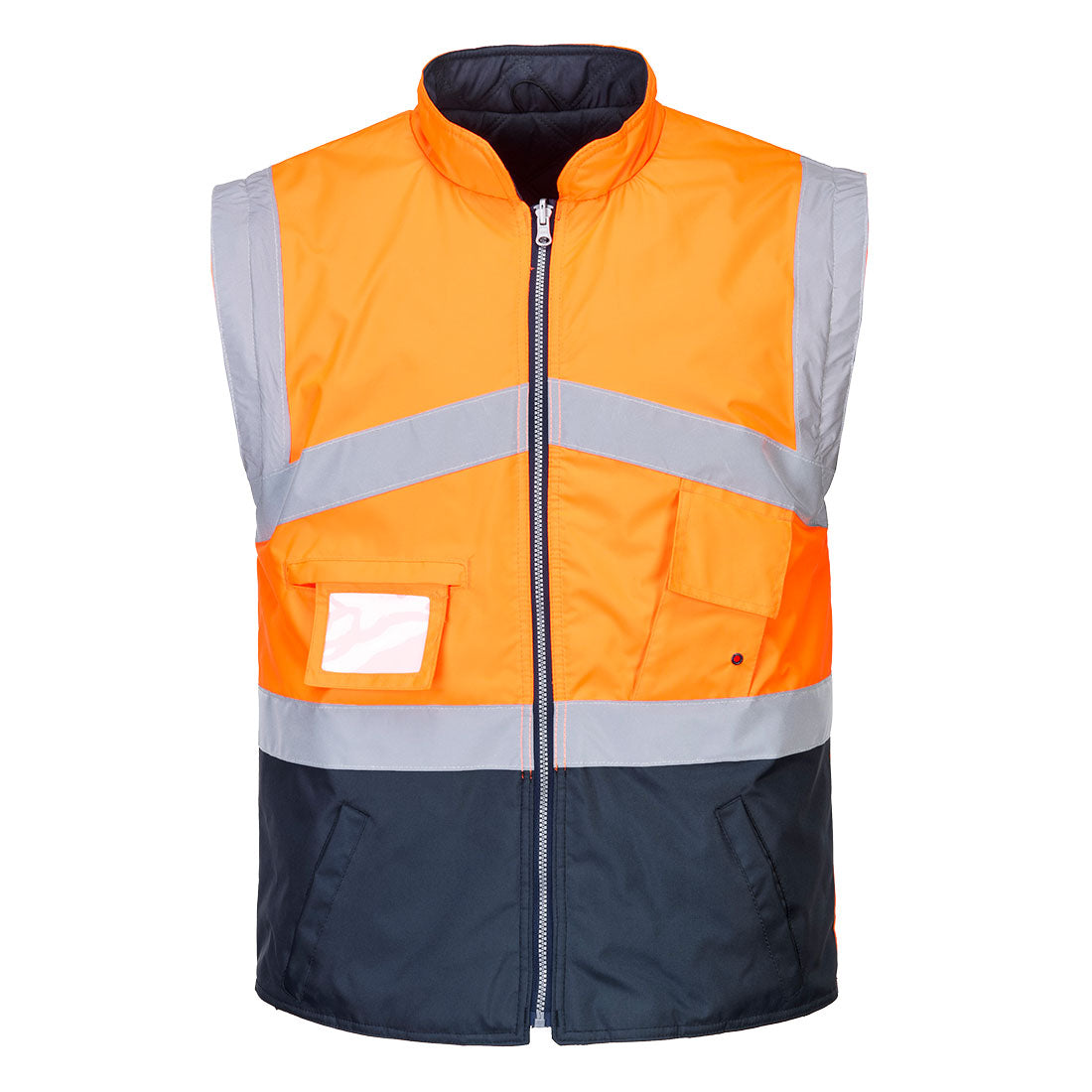 Portwest S769 Hi Vis 2-Tone Jacket - Reversible 1#colour_orange-navy 2#colour_orange-navy