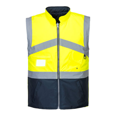 Portwest S769 Hi Vis 2-Tone Jacket - Reversible 1#colour_yellow-navy 2#colour_yellow-navy 3#colour_yellow-navy