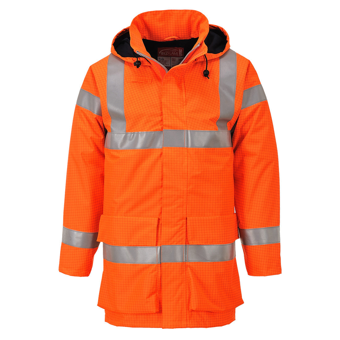 Portwest S774 Bizflame Rain Hi Vis Multi-Protection Lite Jacket FR 1#colour_orange