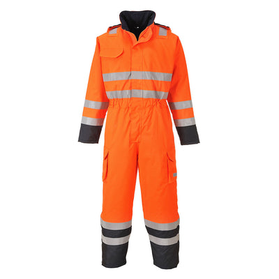 Portwest S775 Bizflame Rain Hi Vis Multi-Protection FR Coveralls 1#colour_orange-navy