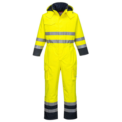 Portwest S775 Bizflame Rain Hi Vis Multi-Protection FR Coveralls 1#colour_yellow-navy