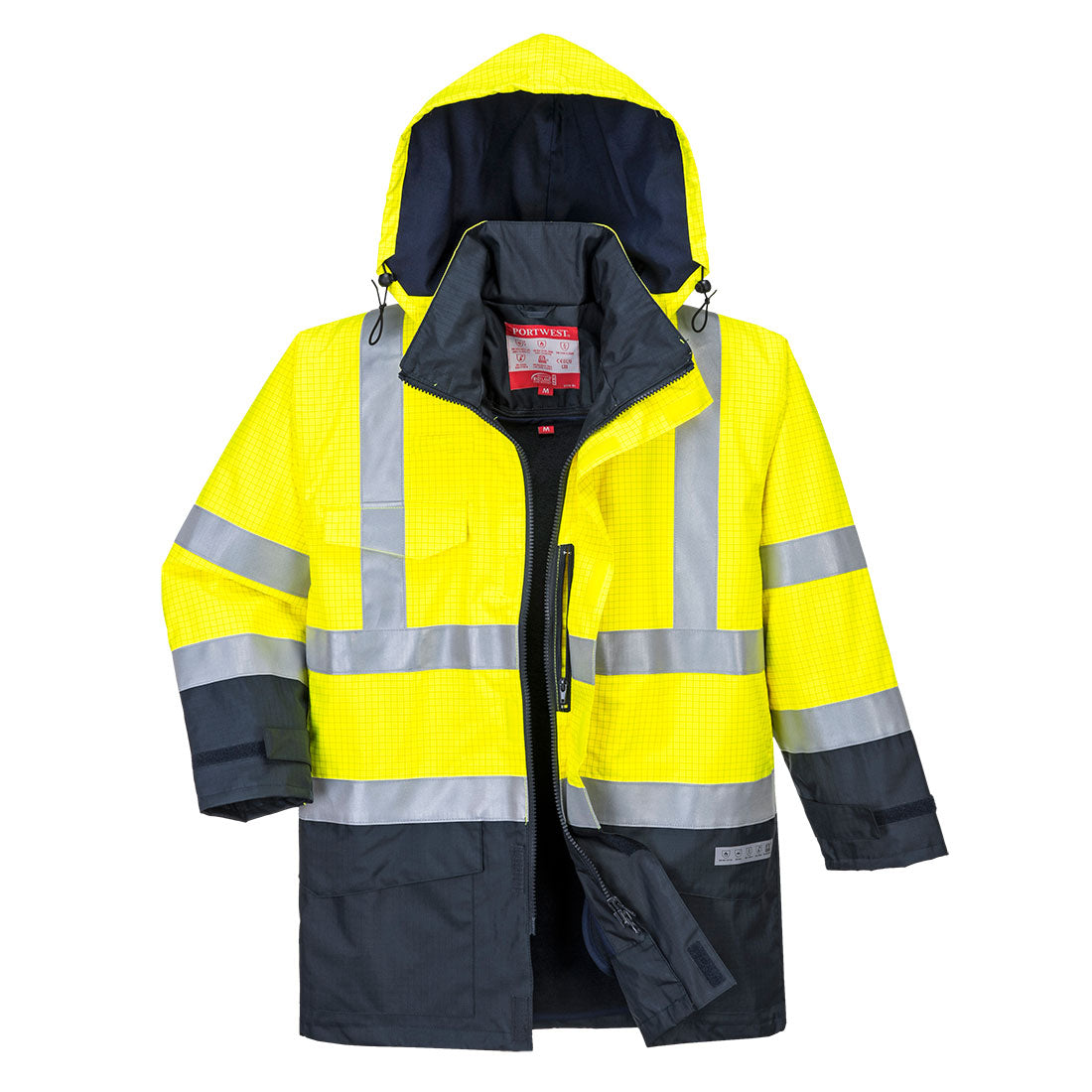 Portwest S779 Bizflame Rain Hi Vis Multi-Protection FR Jacket 1#colour_yellow-navy