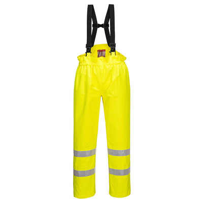 Portwest S780 Bizflame Rain Unlined - Hi Vis Antistatic FR Trousers 1#colour_yellow