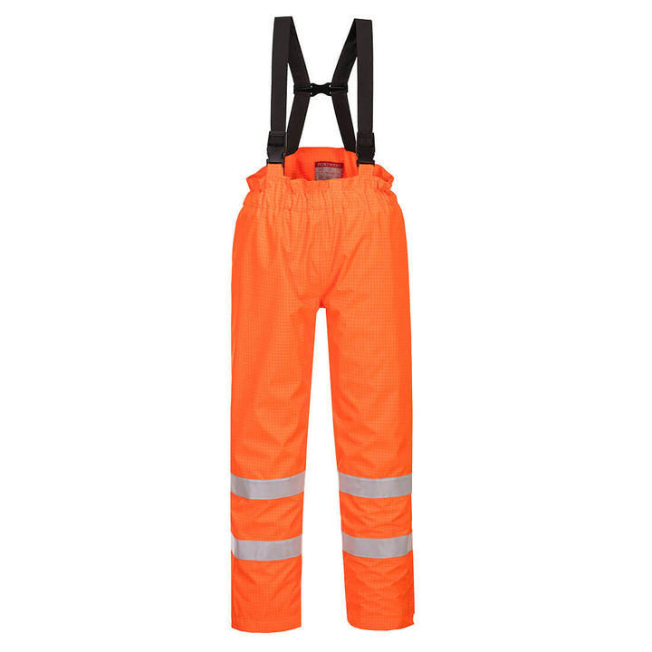 Portwest S781 Bizflame Rain Lined- Hi Vis Antistatic FR Trousers 1#colour_orange