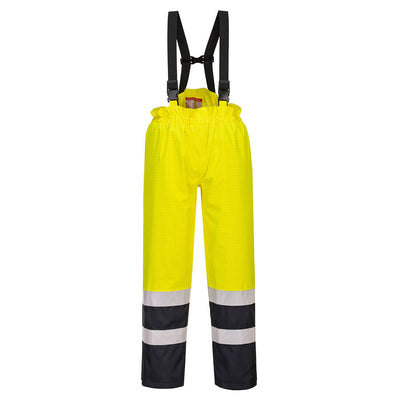 Portwest S782 Bizflame Rain Hi Vis FR Multi-Protection Trousers 1#colour_yellow-navy