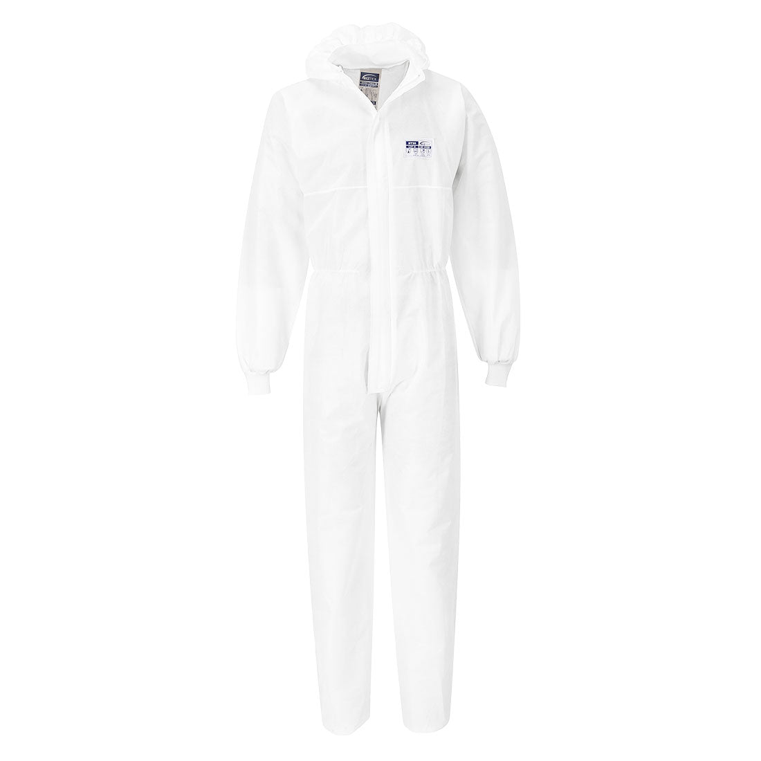 Portwest ST35 BizTex SMS Coveralls With Knitted Cuff Type 5/6 1#colour_white