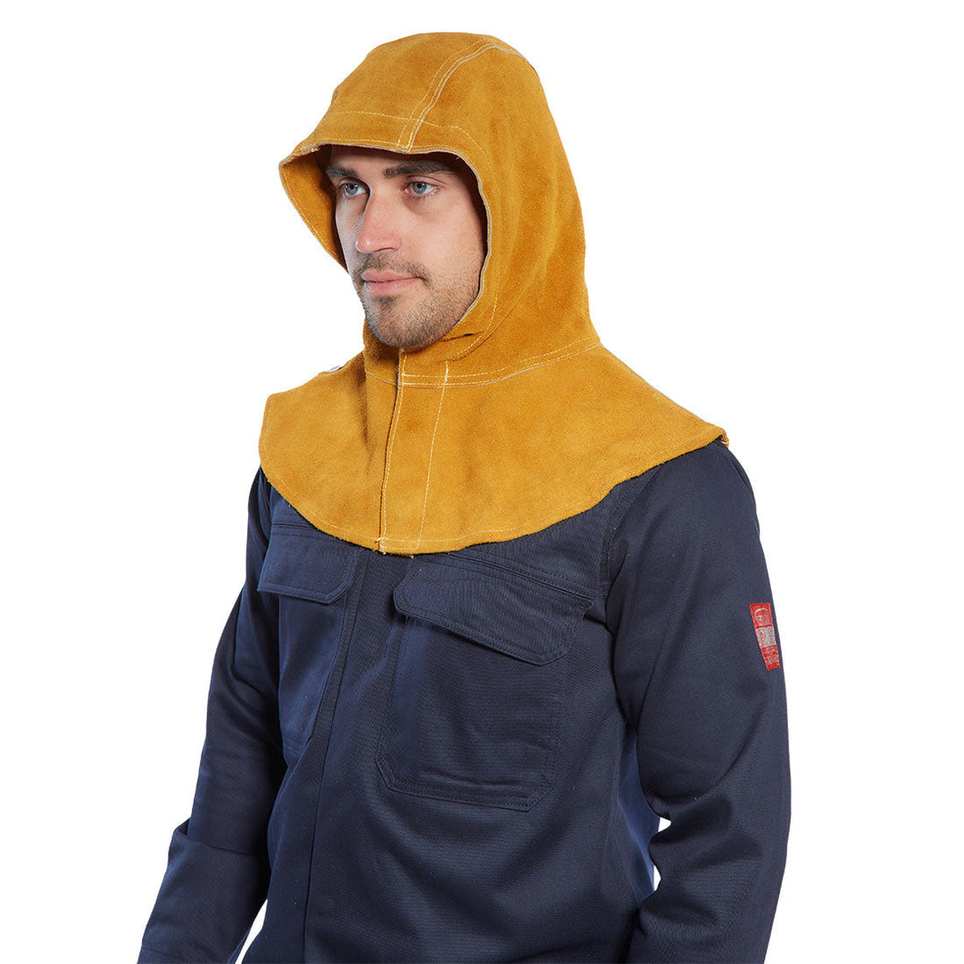 Portwest SW33 Flame Retardant Welding Leather Hood 1#colour_tan