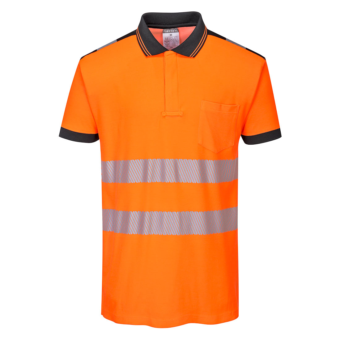 Portwest T180 PW3 Hi Vis Polo Shirt Short Sleeved 1#colour_orange-black
