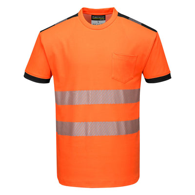 Portwest T181 PW3 Hi Vis T-Shirt Short Sleeved 1#colour_orange-black