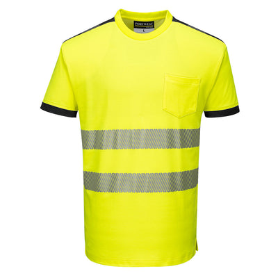Portwest T181 PW3 Hi Vis T-Shirt Short Sleeved 1#colour_yellow-black
