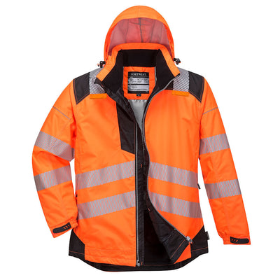 Portwest T400 PW3 Hi Vis Winter Jacket 1#colour_orange-black 2#colour_orange-black