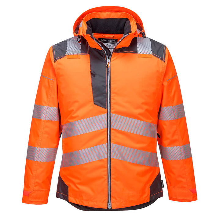 Portwest T400 PW3 Hi Vis Winter Jacket 1#colour_orange-grey