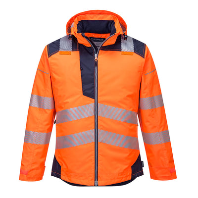 Portwest T400 PW3 Hi Vis Winter Jacket 1#colour_orange-navy