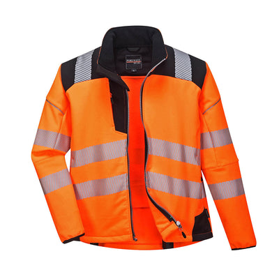Portwest T402 PW3 Hi Vis Softshell Jacket 1#colour_orange-black 2#colour_orange-black