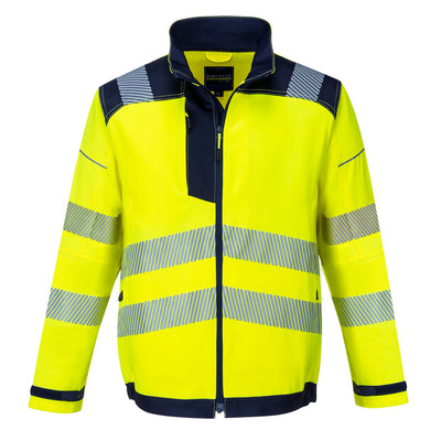 Portwest T500 PW3 Hi Vis Work Jacket 1#colour_yellow-navy