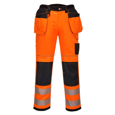 Portwest T501 PW3 Hi Vis Holster Work Trousers 1#colour_orange-black