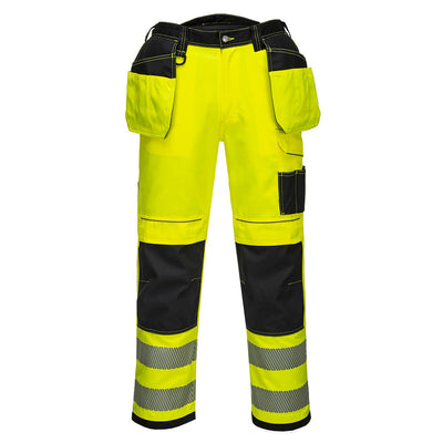 Portwest T501 PW3 Hi Vis Holster Work Trousers 1#colour_yellow-black