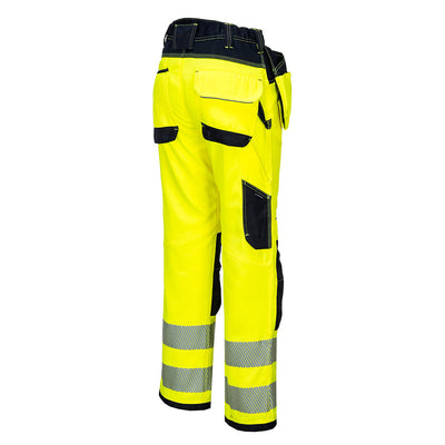 Portwest T501 PW3 Hi Vis Holster Work Trousers 1#colour_yellow-black 2#colour_yellow-black 3#colour_yellow-black
