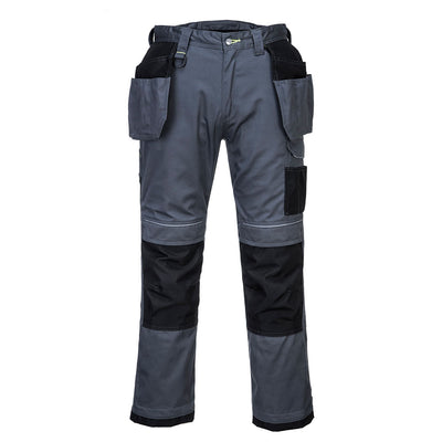 Portwest T602 PW3 Holster Work Trousers 1#colour_zoom-grey-black