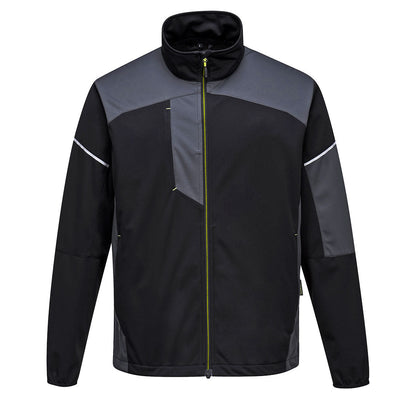 Portwest T620 PW3 Flex Shell Jacket 1#colour_black-zoom-grey
