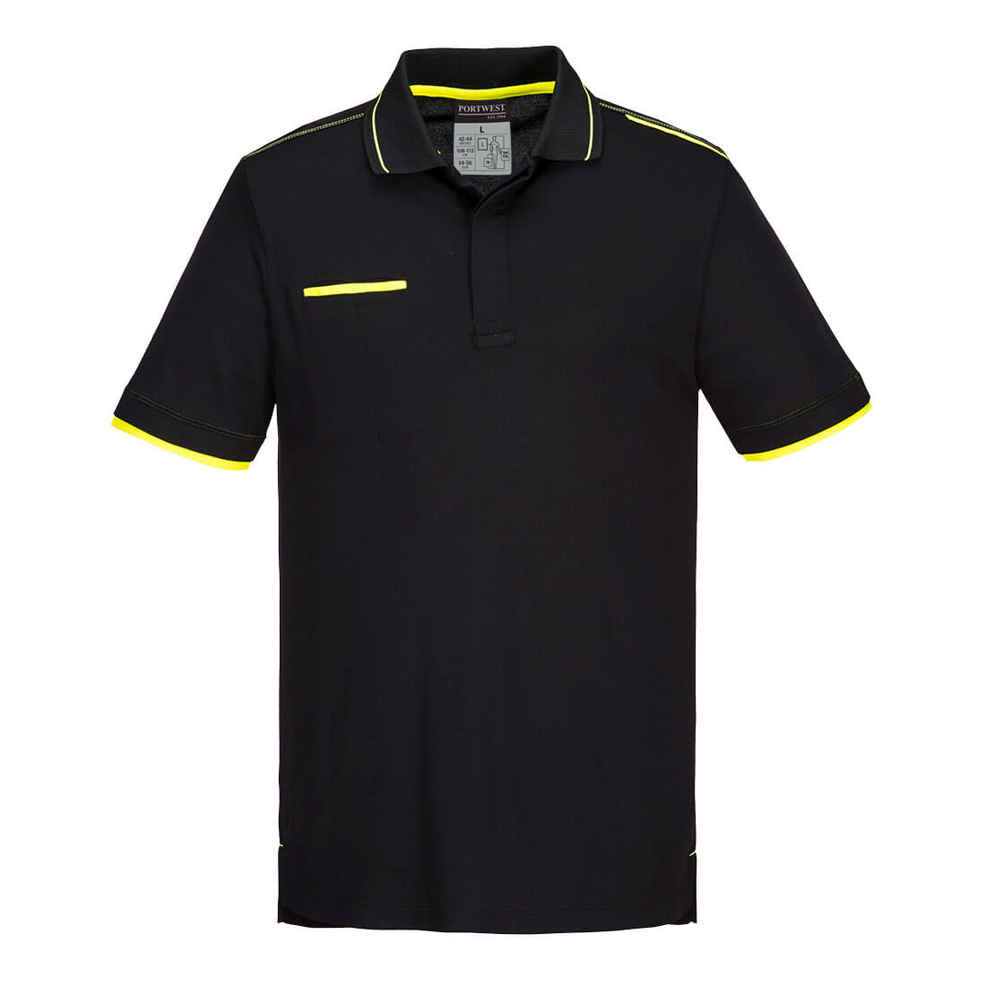 Portwest T722 WX3 Eco Polo Shirt 1#colour_black