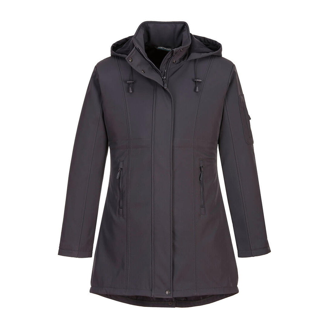 Portwest TK42 Ladies Carla Softshell Jacket 1#colour_charcoal-grey