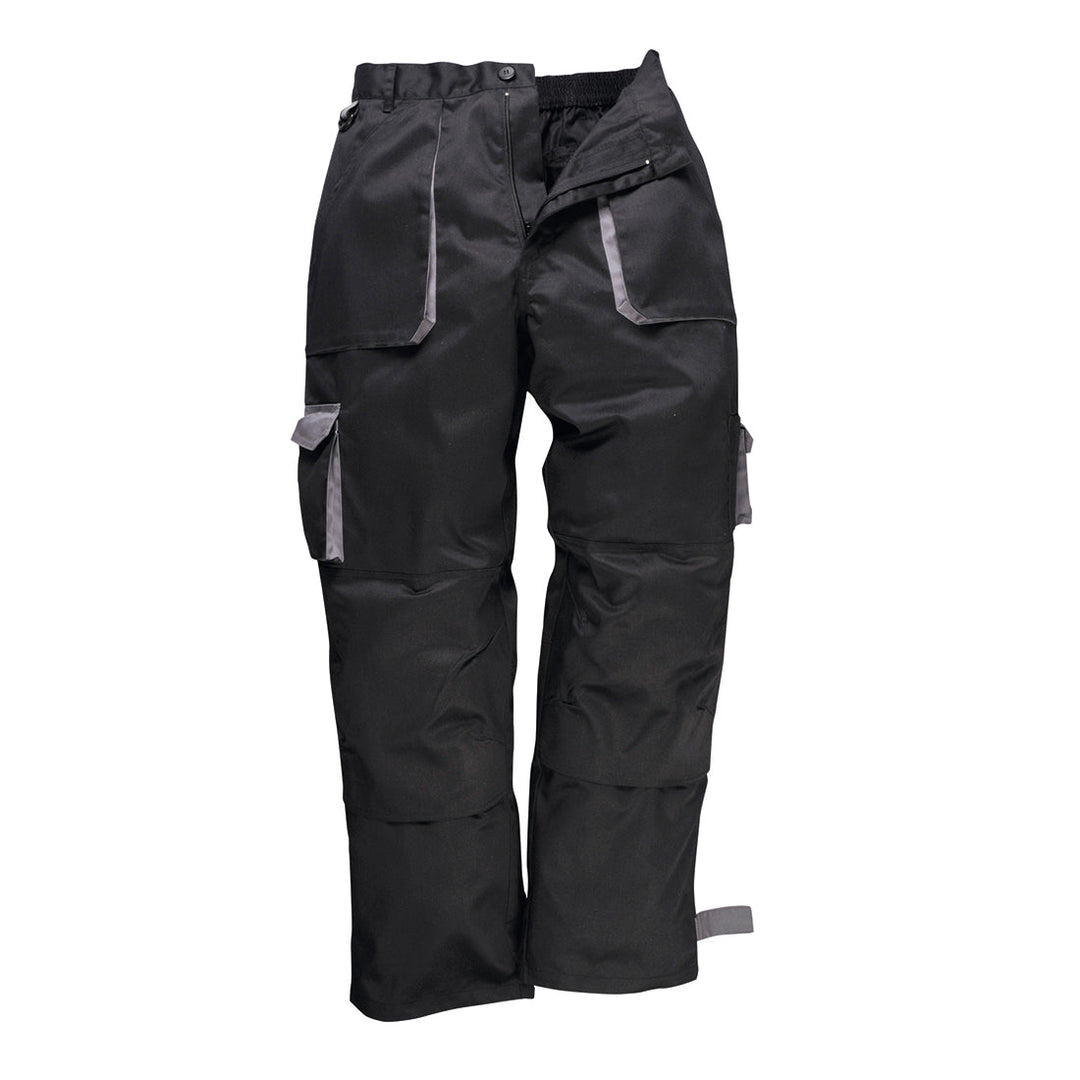 Portwest TX11 Texo Contrast Trousers 1#colour_black 2#colour_black