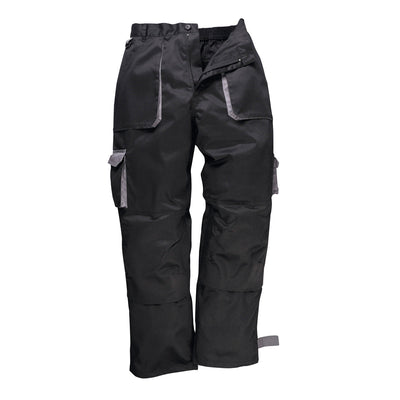 Portwest TX11 Texo Contrast Trousers 1#colour_black 2#colour_black