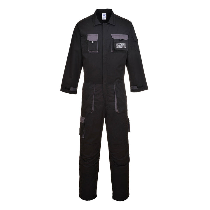 Portwest TX15 Texo Contrast Coveralls 1#colour_black