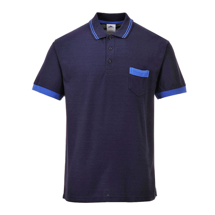 Portwest TX20 Texo Contrast Polo Shirt 1#colour_navy