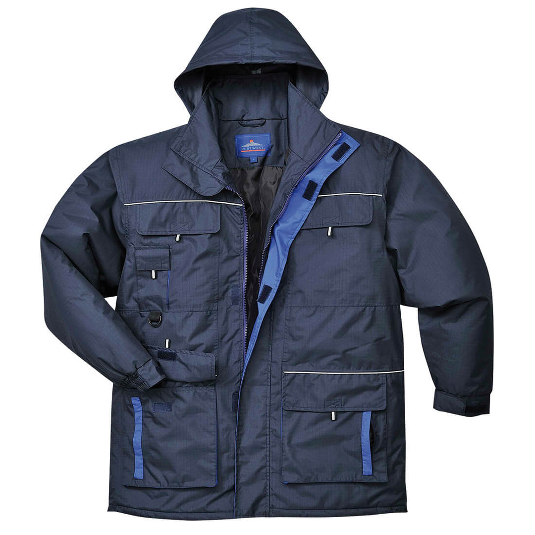 Portwest TX30 Portwest Texo Contrast Rain Jacket Navy Main#colour_navy