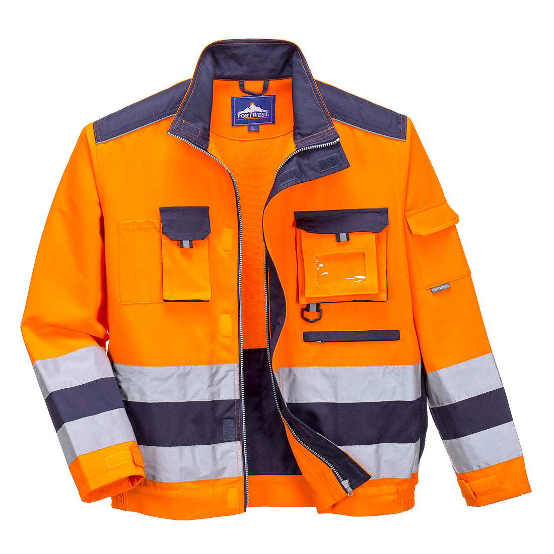 Portwest TX50 Lille Hi Vis Jacket 1#colour_orange-navy