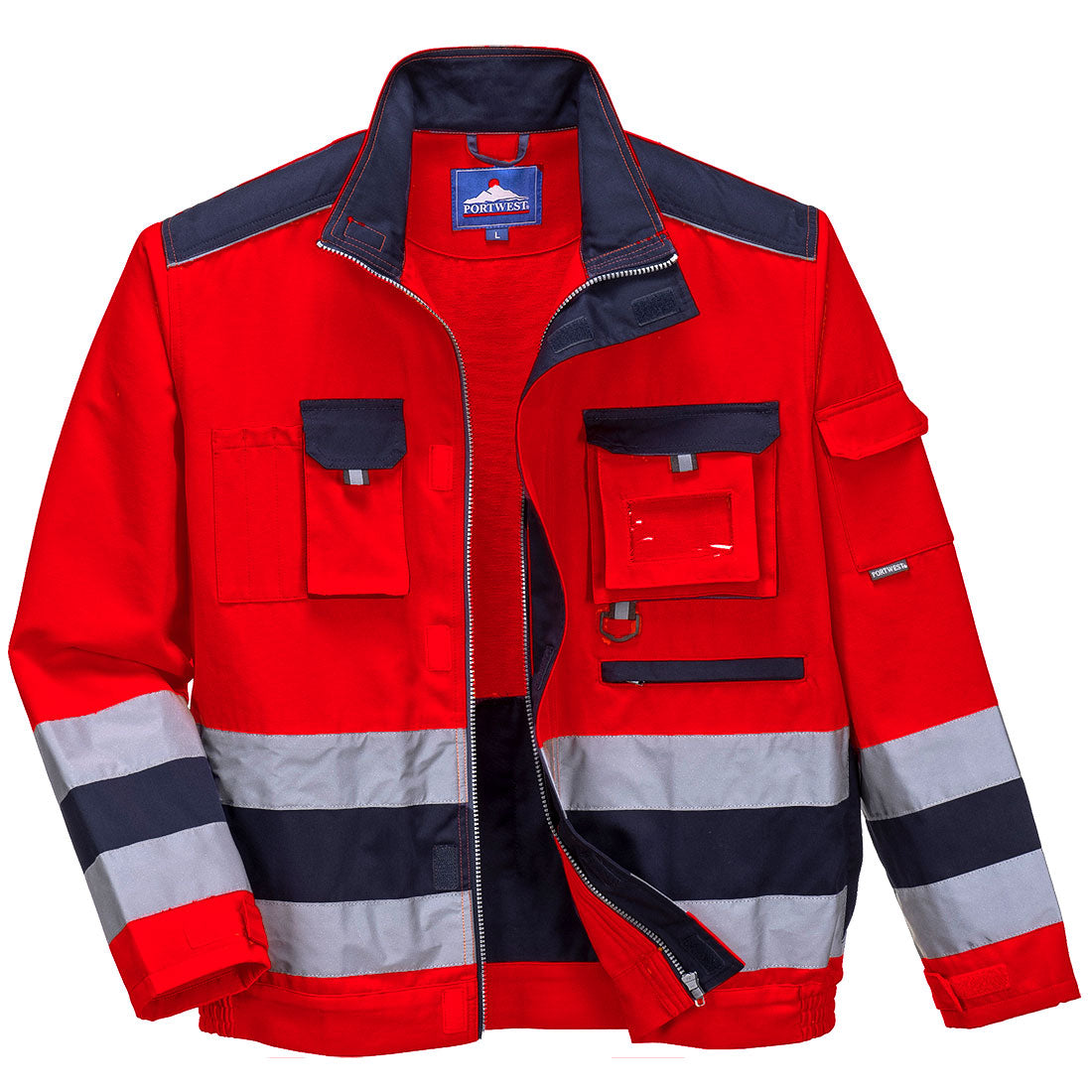 Portwest TX50 Lille Hi Vis Jacket 1#colour_red-navy