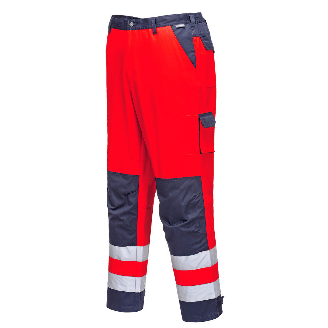 Portwest TX51 Lyon Hi Vis Trousers 1#colour_red-navy