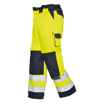 Portwest TX51 Lyon Hi Vis Trousers 1#colour_yellow-navy