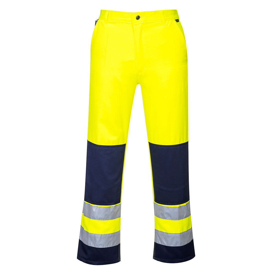 Portwest TX71 Seville Hi Vis Trousers 1#colour_yellow-navy