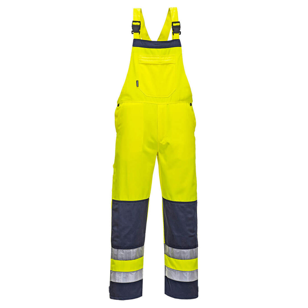 Portwest TX72 Girona Hi Vis Bib & Brace 1#colour_yellow-navy