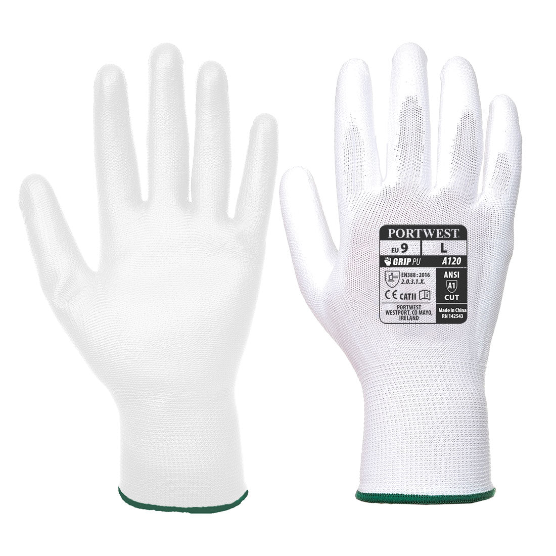 Portwest VA120 Vending Machine PU Palm Gloves 1#colour_white
